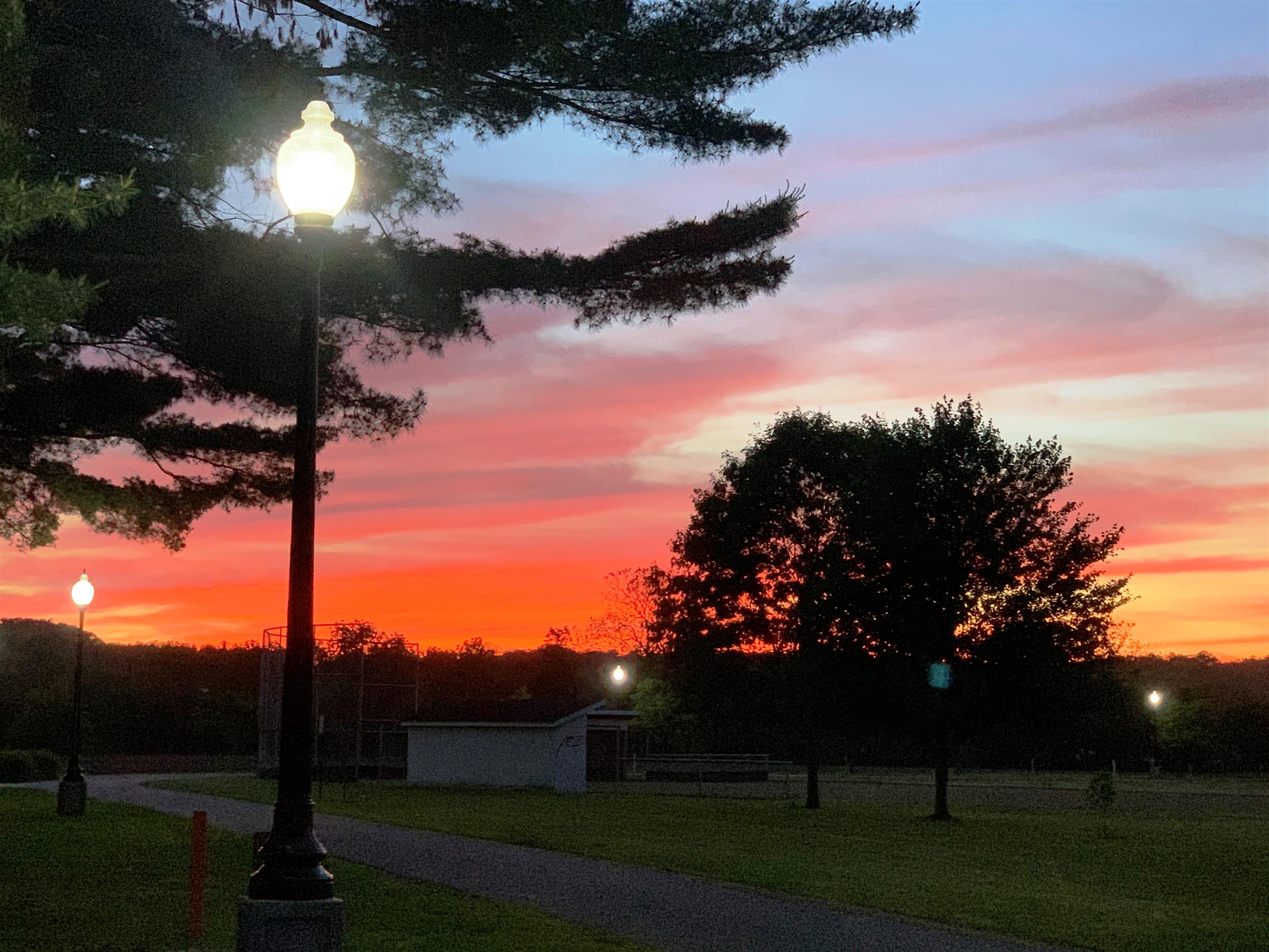 sunset on the river